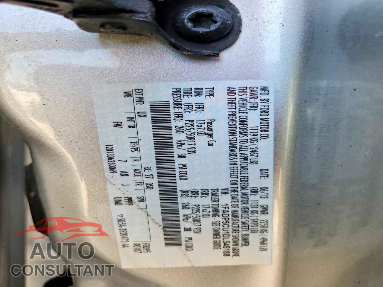FORD CMAX 2013 - 1FADP5CU1DL545188