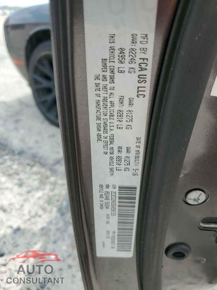 DODGE CHALLENGER 2016 - 2C3CDZAG5GH256159