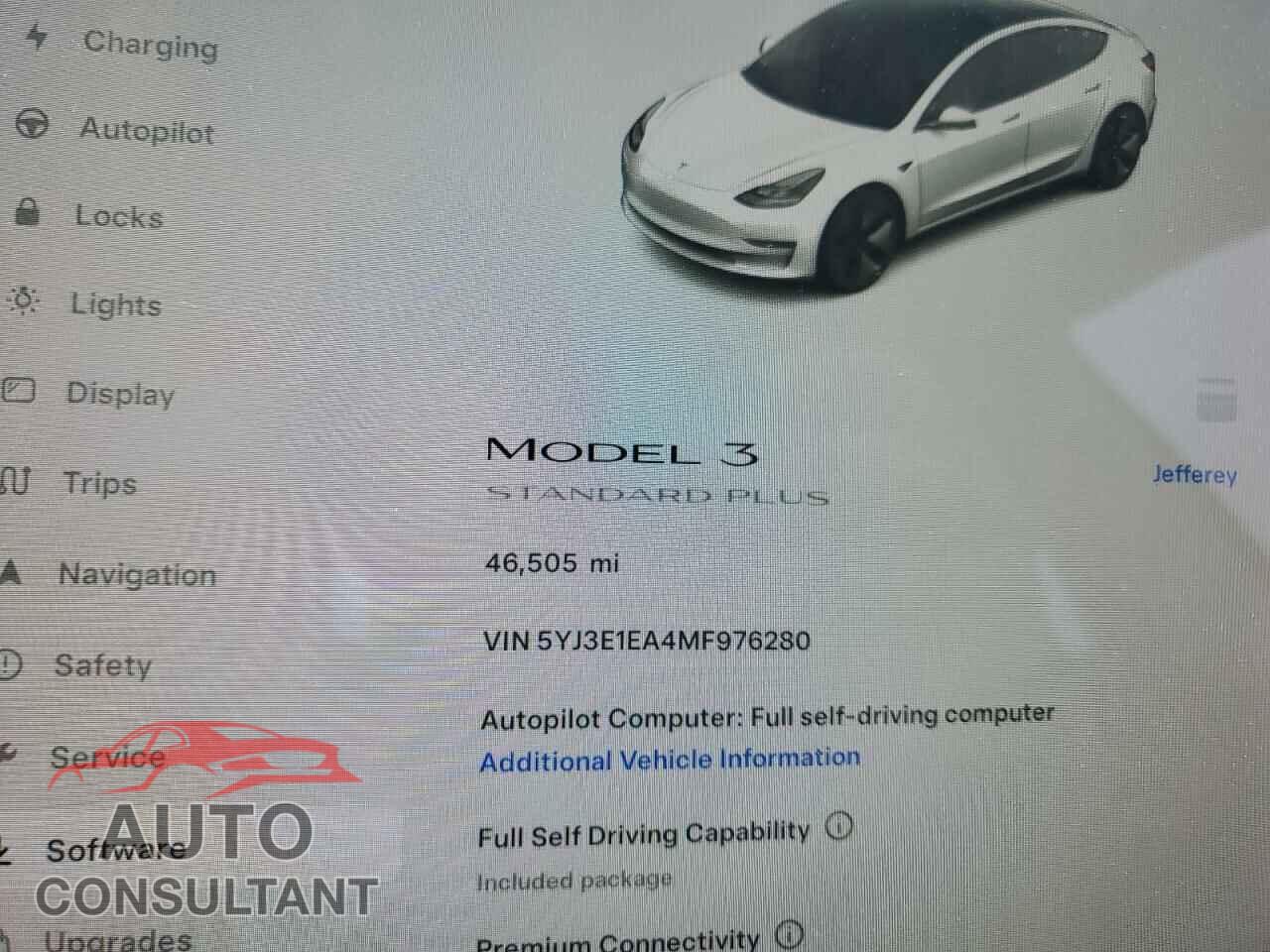 TESLA MODEL 3 2021 - 5YJ3E1EA4MF976280