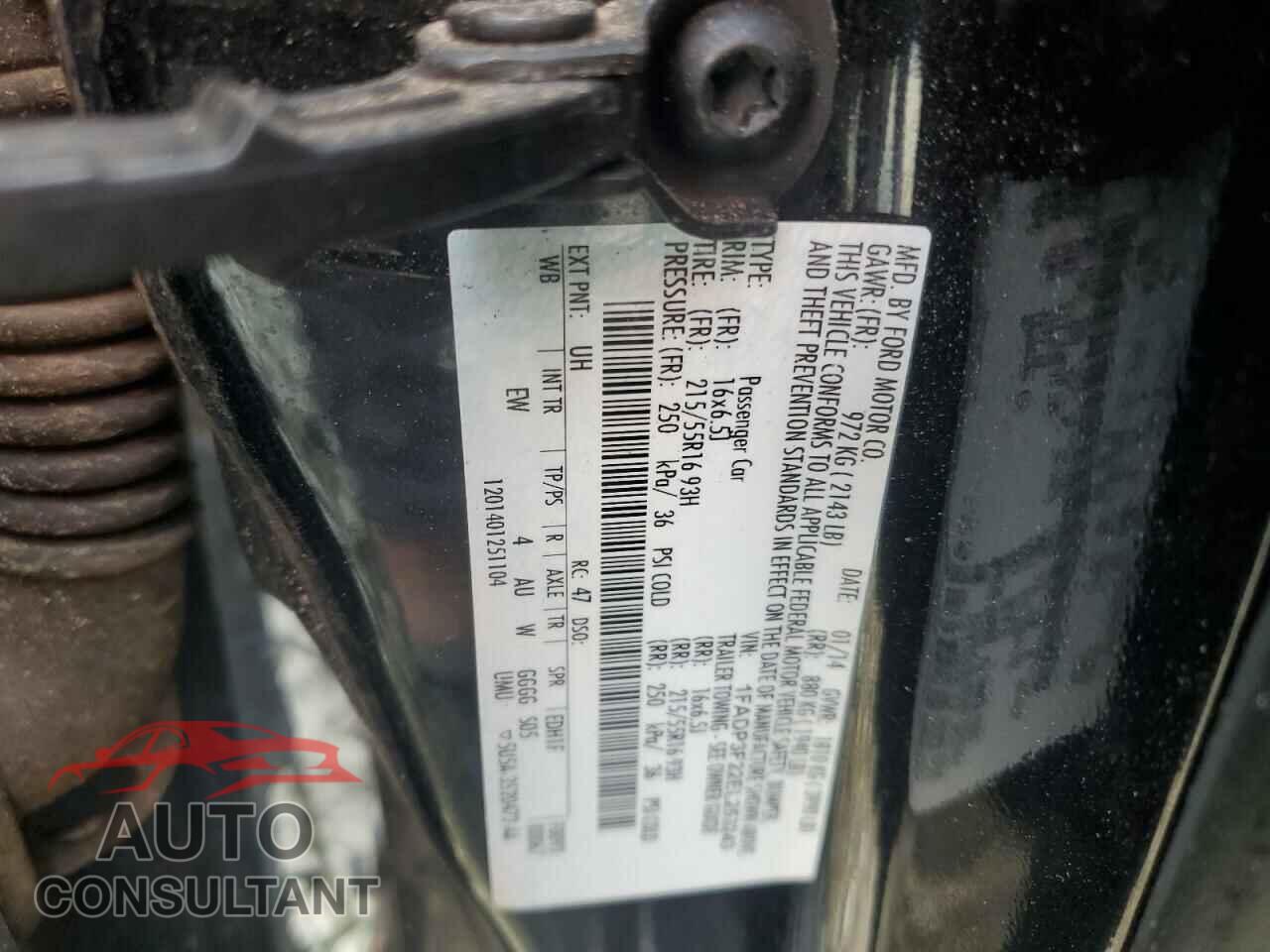 FORD FOCUS 2014 - 1FADP3F22EL253243
