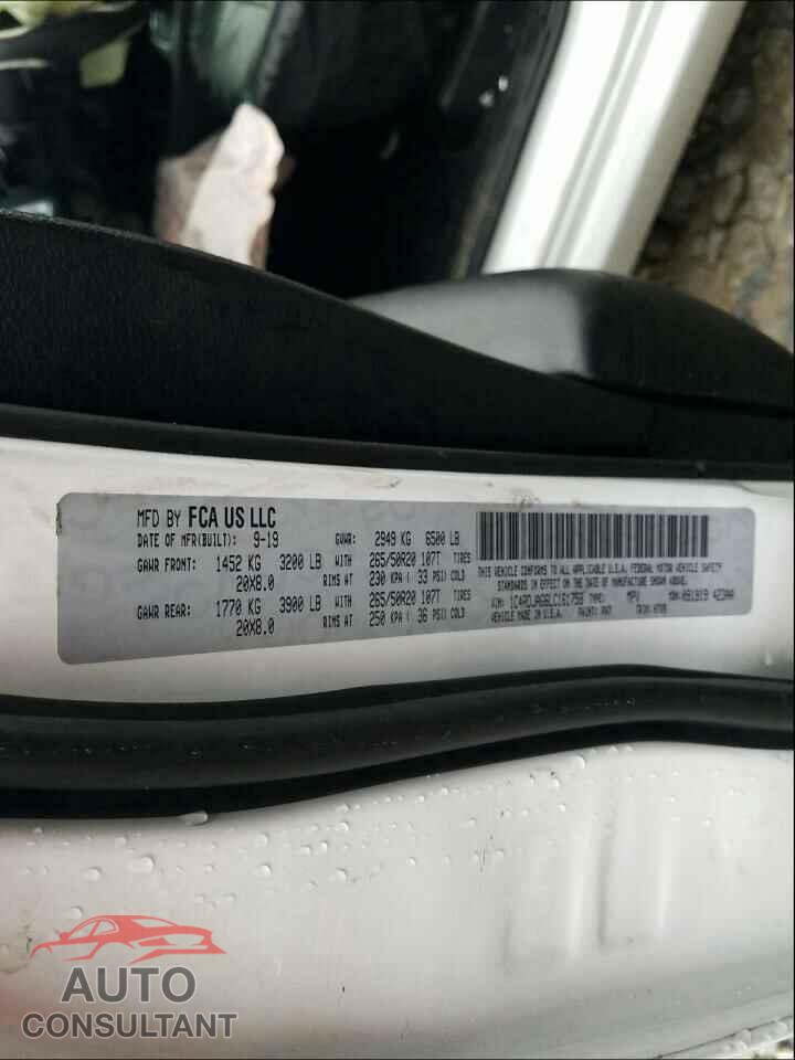 DODGE DURANGO 2020 - 1C4RDJAG6LC161758
