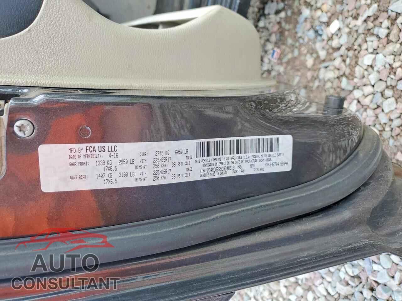 DODGE CARAVAN 2016 - 2C4RDGBG5GR348813