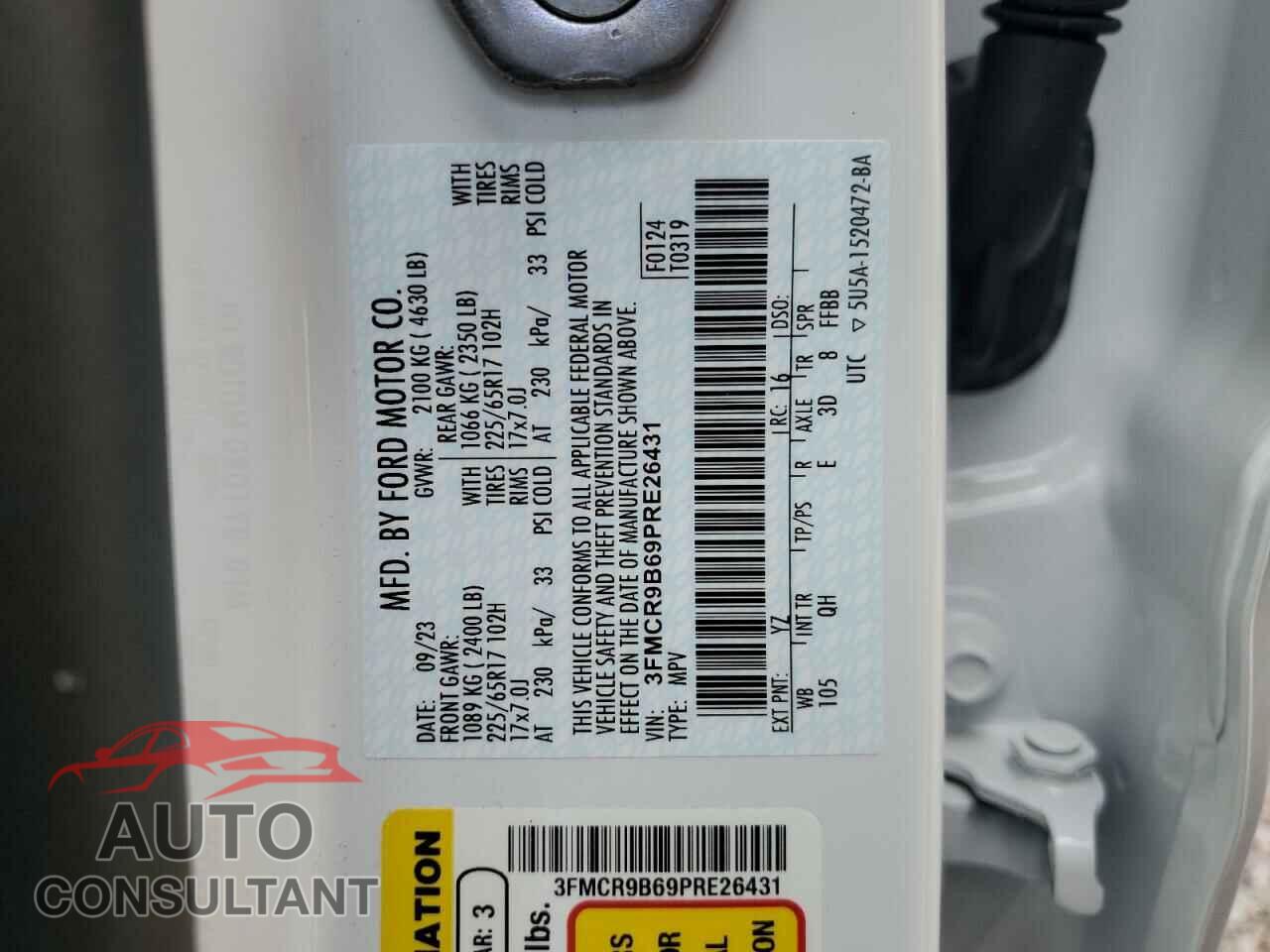 FORD BRONCO 2023 - 3FMCR9B69PRE26431
