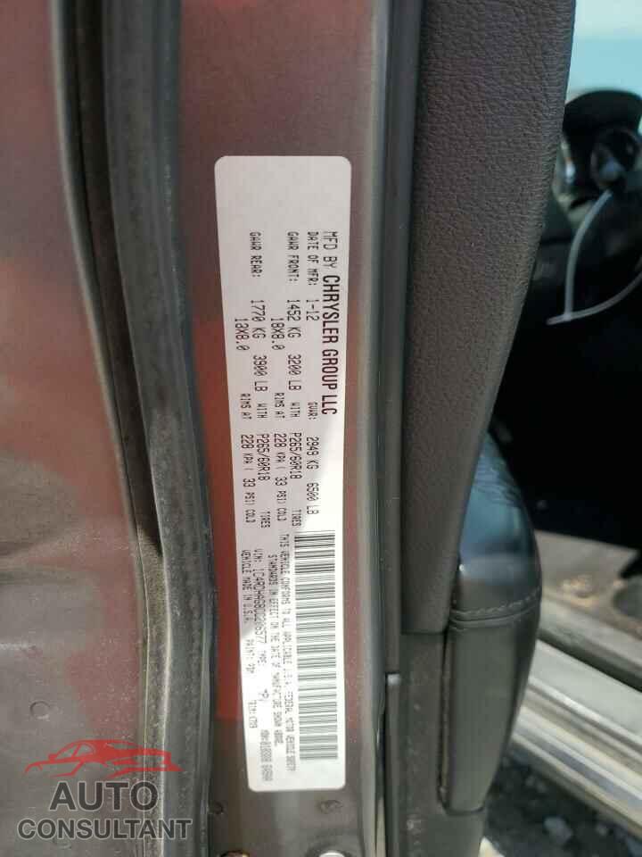 DODGE DURANGO 2012 - 1C4RDHAG8CC206577