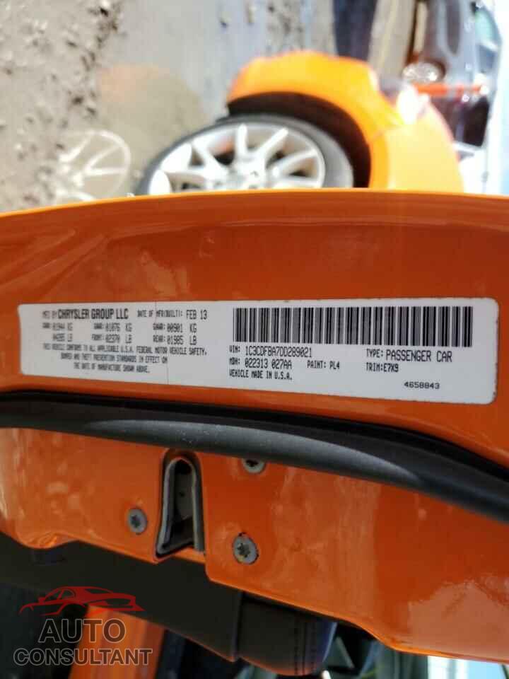 DODGE DART 2013 - 1C3CDFBA7DD289021