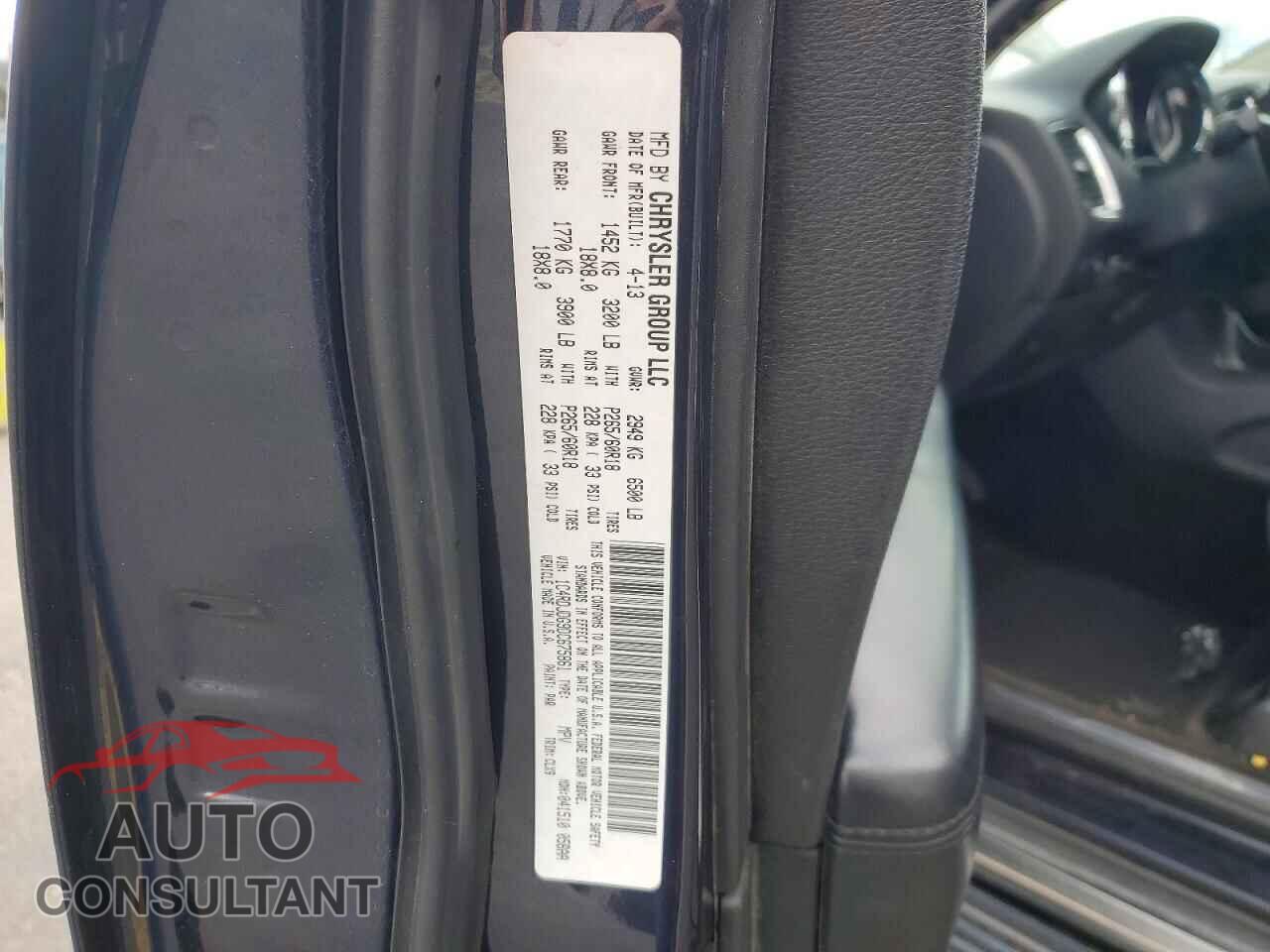 DODGE DURANGO 2013 - 1C4RDJDG9DC675861