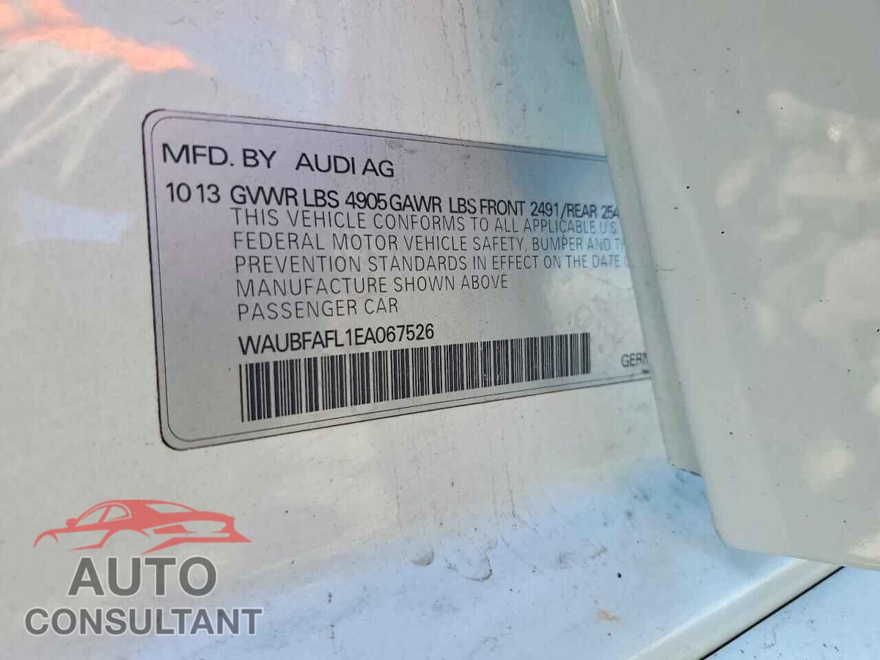 AUDI A4 2014 - WAUBFAFL1EA067526