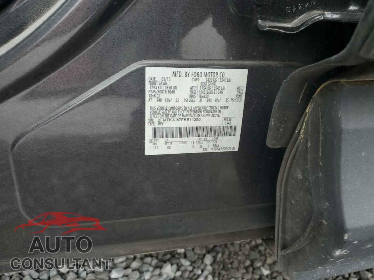 FORD EDGE 2015 - 2FMTK3J87FBB11290