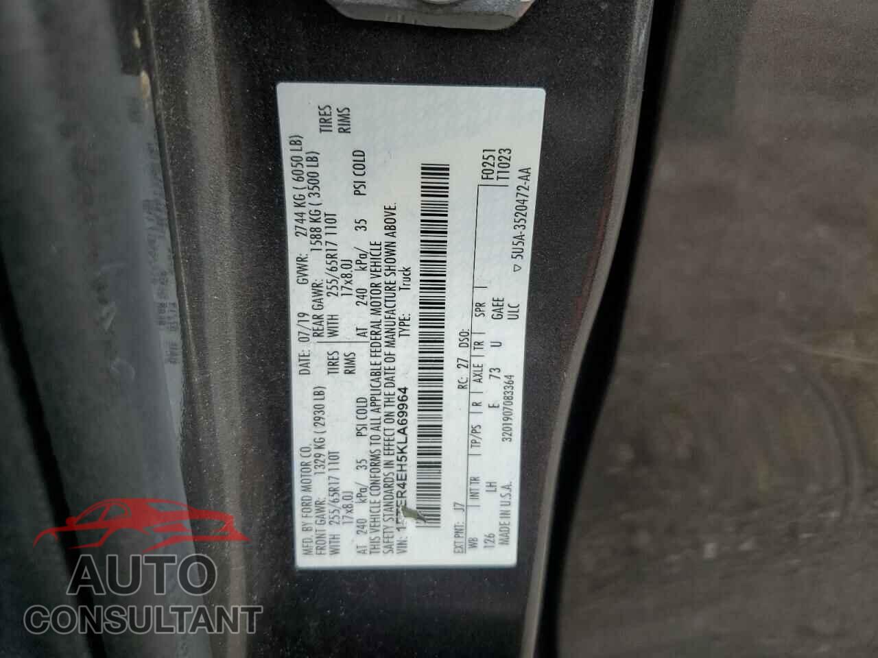 FORD RANGER 2019 - 1FTER4EH5KLA69964