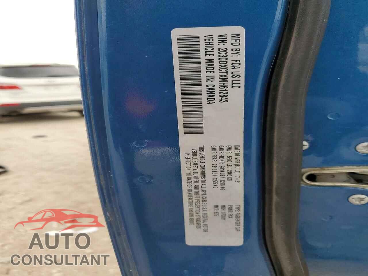 DODGE CHARGER 2021 - 2C3CDXCTXMH612843