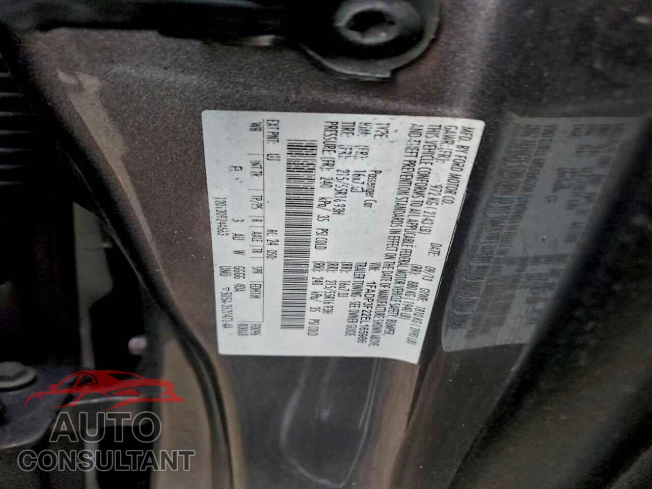 FORD FOCUS 2014 - 1FADP3F22EL165986