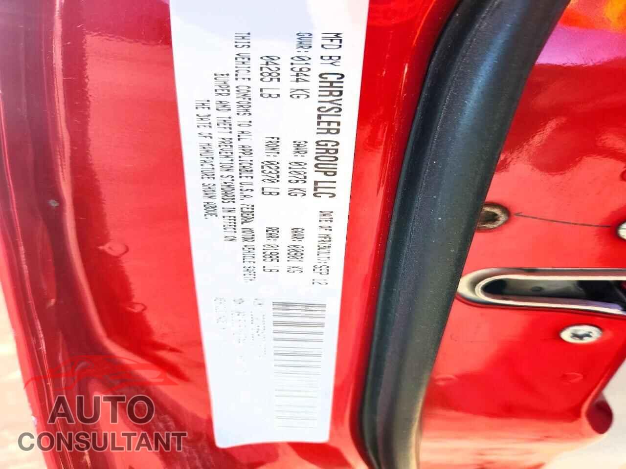 DODGE DART 2013 - 1C3CDFBA9DD157779