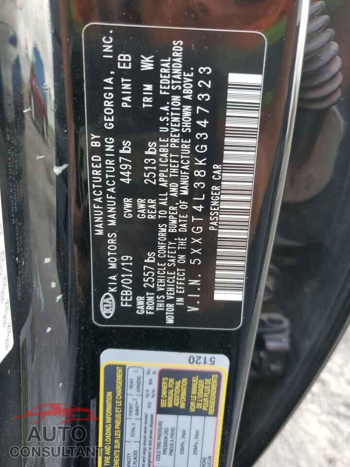 KIA OPTIMA 2019 - 5XXGT4L38KG347323