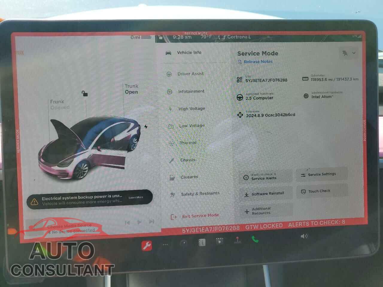 TESLA MODEL 3 2018 - 5YJ3E1EA7JF076288