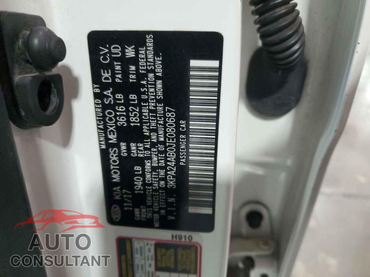 KIA RIO 2018 - 3KPA24AB0JE080687