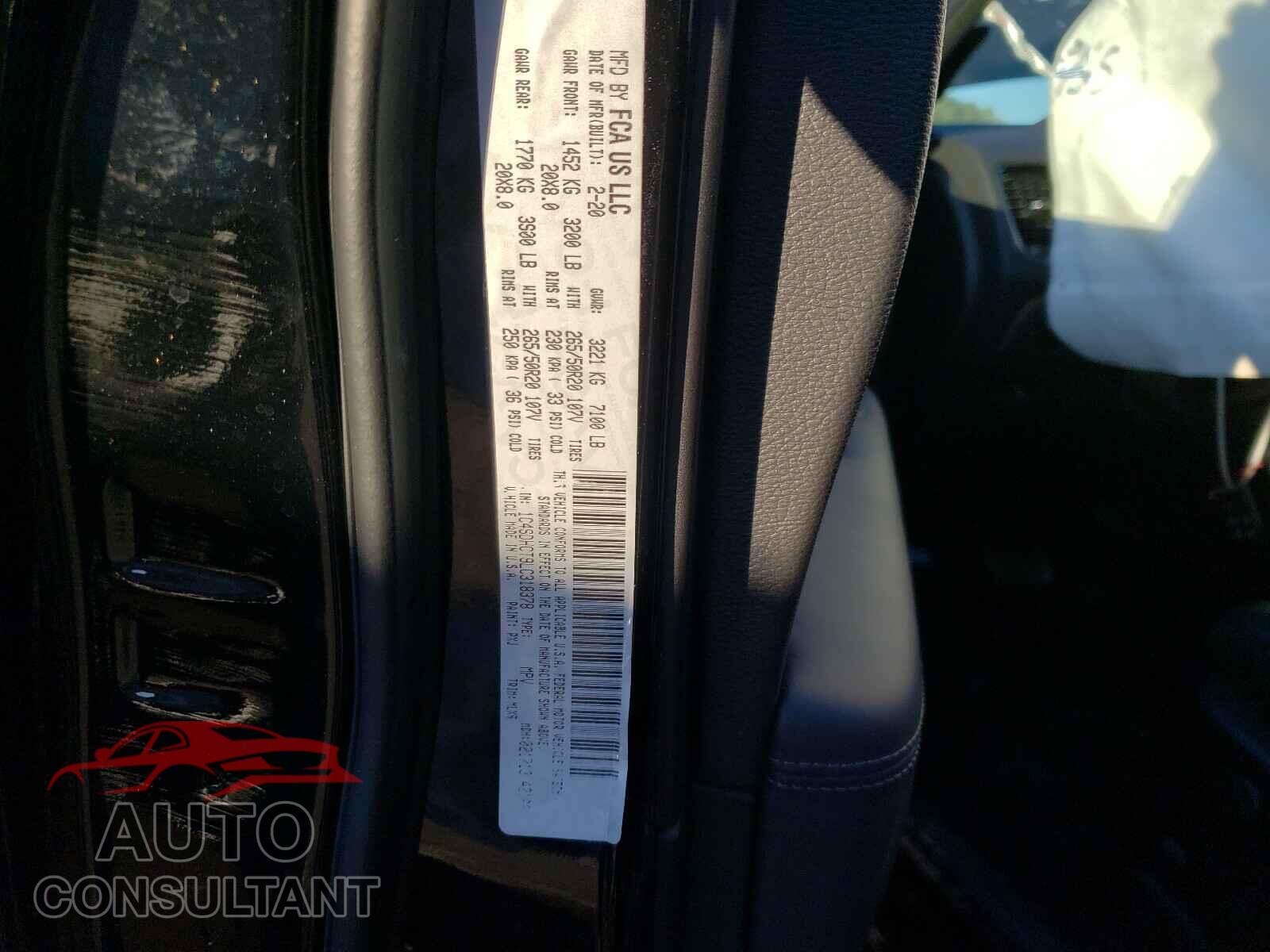 DODGE DURANGO 2020 - 1C4SDHCT9LC318378