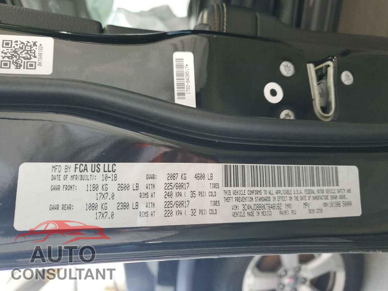 JEEP COMPASS 2019 - 3C4NJDBB0KT648162