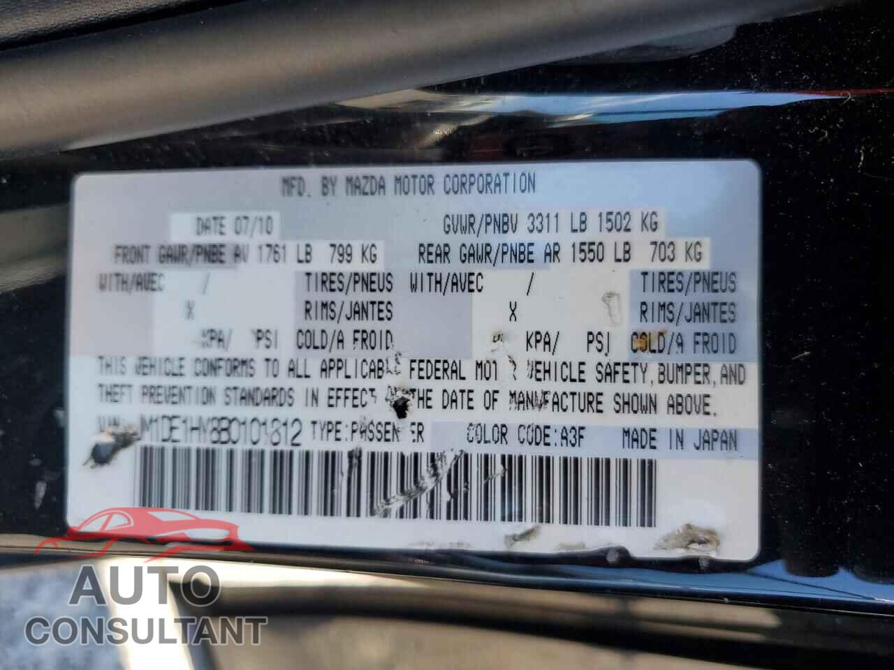 MAZDA 2 2011 - JM1DE1HY8B0101812
