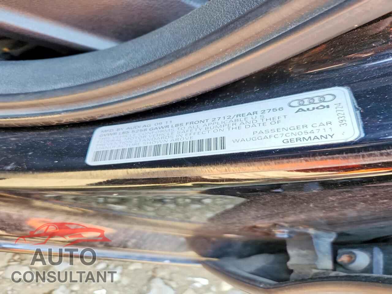 AUDI A6 2012 - WAUGGAFC7CN054711