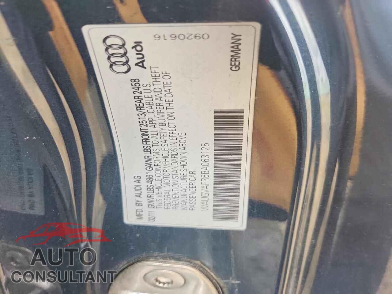 AUDI S5/RS5 2011 - WAUGVAFR6BA063125