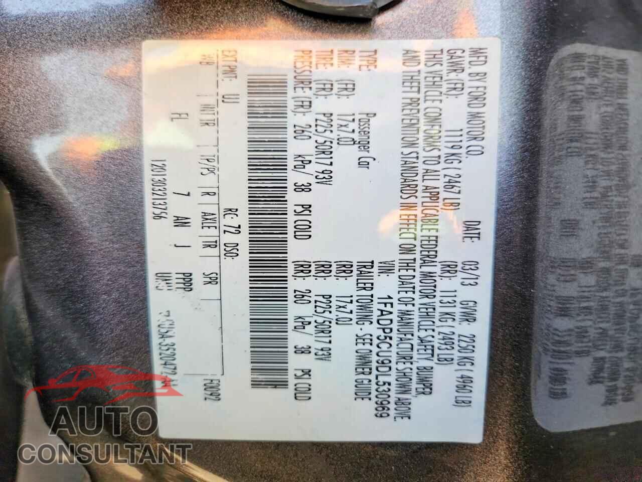 FORD CMAX 2013 - 1FADP5CU9DL530969