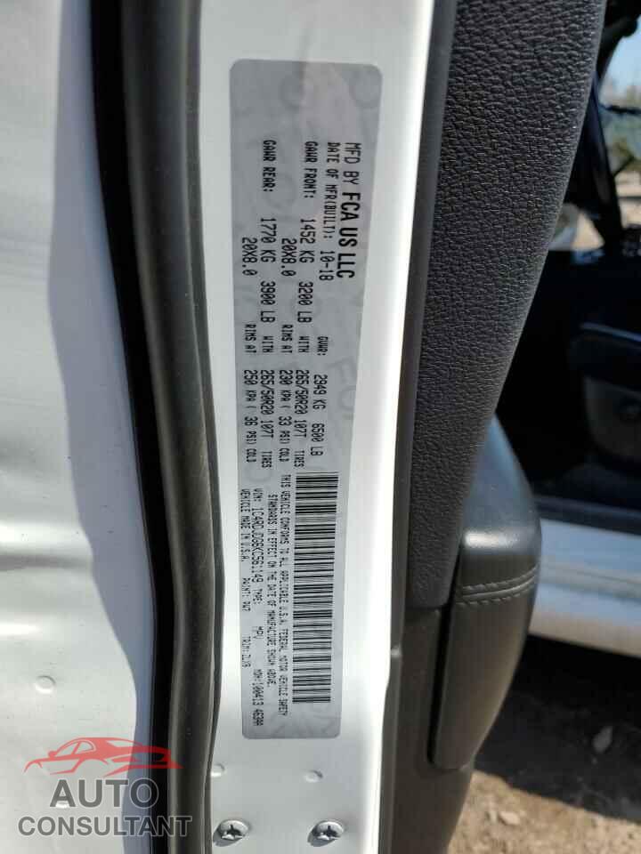 DODGE DURANGO 2019 - 1C4RDJDG6KC561149
