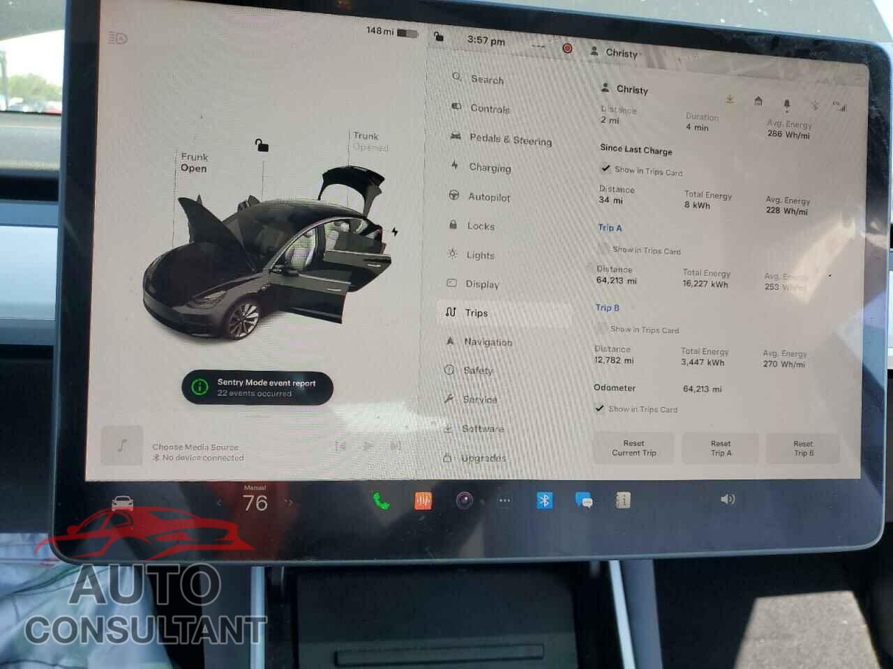 TESLA MODEL 3 2019 - 5YJ3E1EA1KF327727