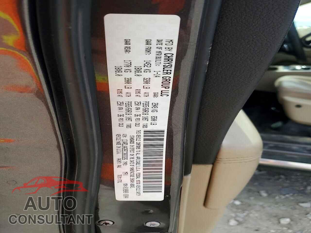 DODGE DURANGO 2014 - 1C4RDJAG9EC383326