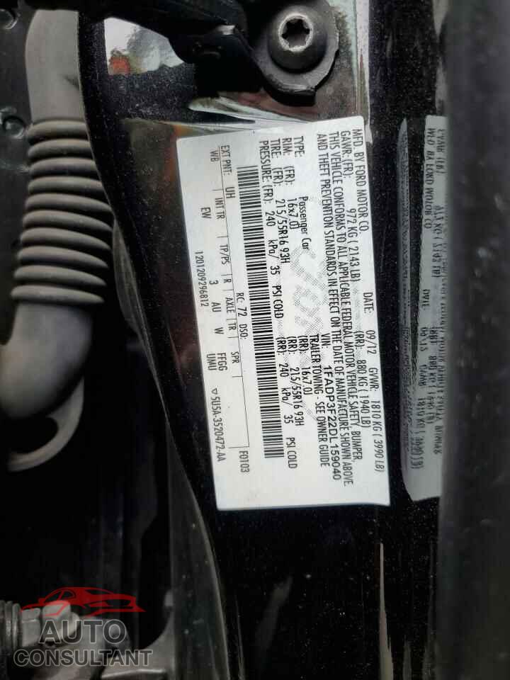 FORD FOCUS 2013 - 1FADP3F22DL159040