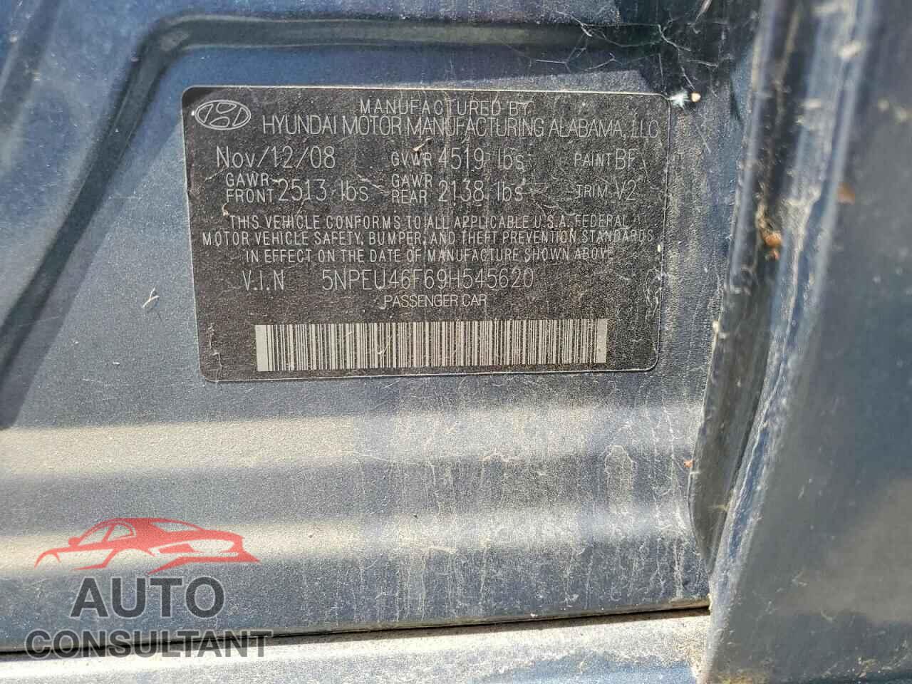 HYUNDAI SONATA 2009 - 5NPEU46F69H545620