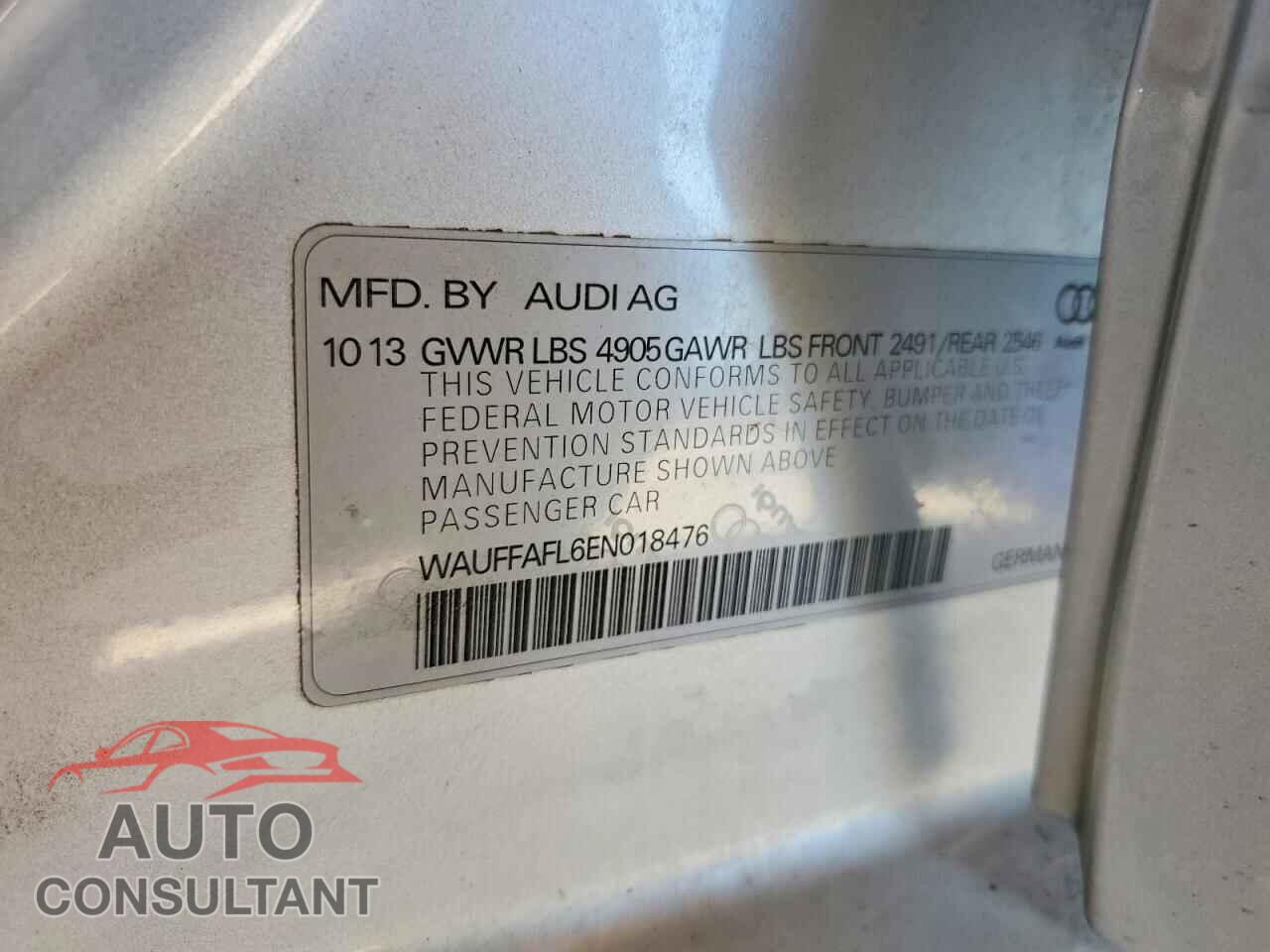 AUDI A4 2014 - WAUFFAFL6EN018476
