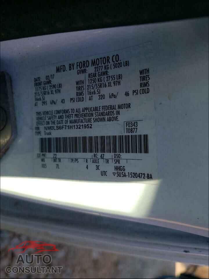 FORD TRANSIT CO 2017 - NM0LS6F71H1321952