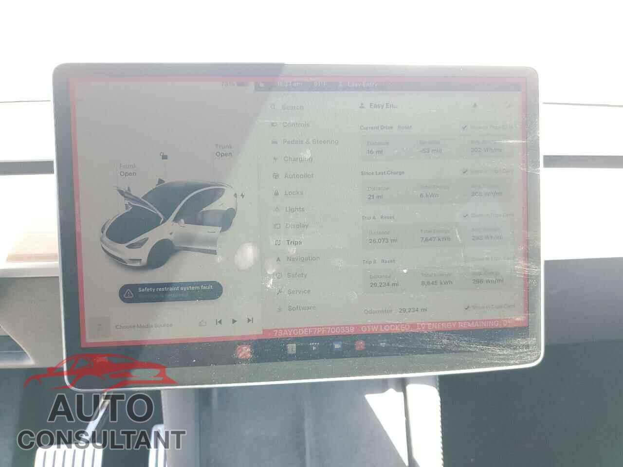 TESLA MODEL Y 2023 - 7SAYGDEF7PF700339