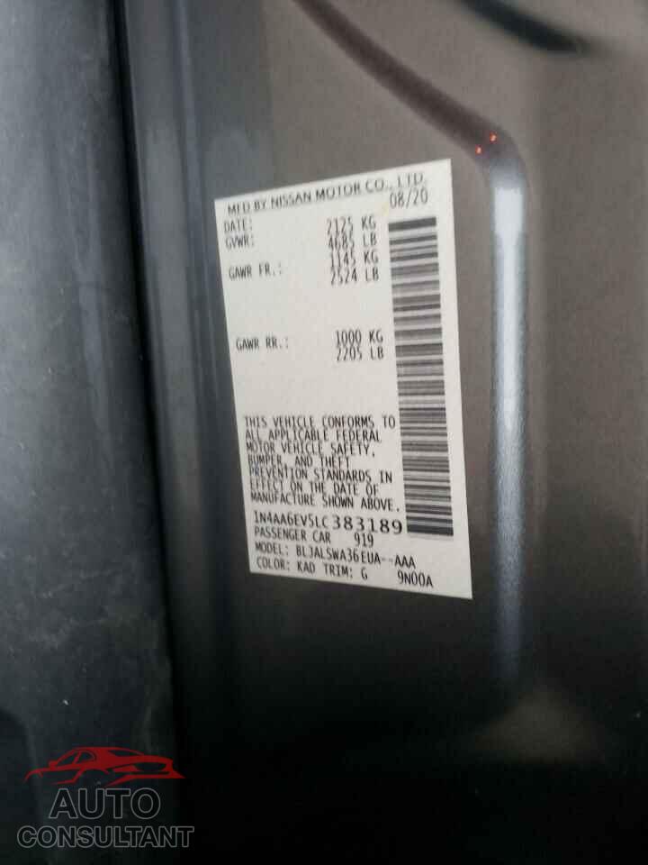 NISSAN MAXIMA 2020 - 1N4AA6EV5LC383189