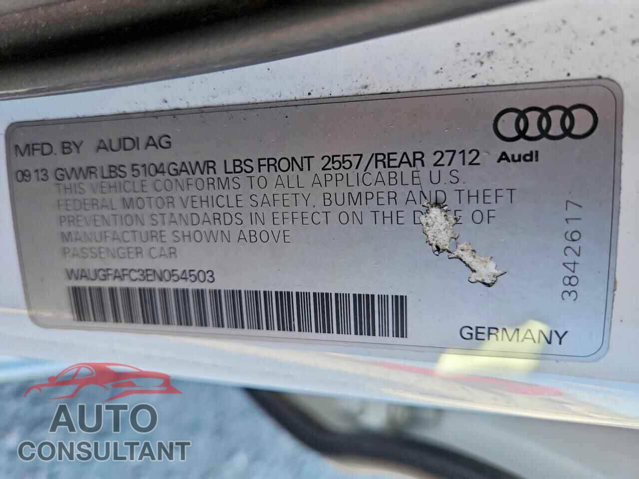 AUDI A6 2014 - WAUGFAFC3EN054503