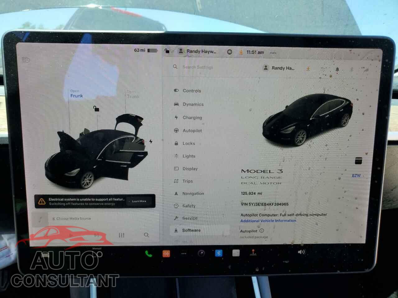 TESLA MODEL 3 2019 - 5YJ3E1EB4KF384965