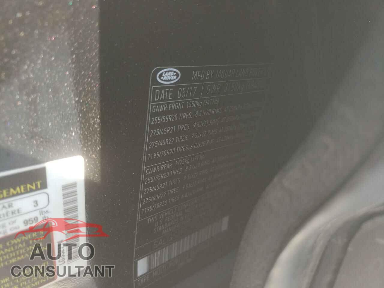 LAND ROVER RANGEROVER 2017 - SALGS2FE2HA352714