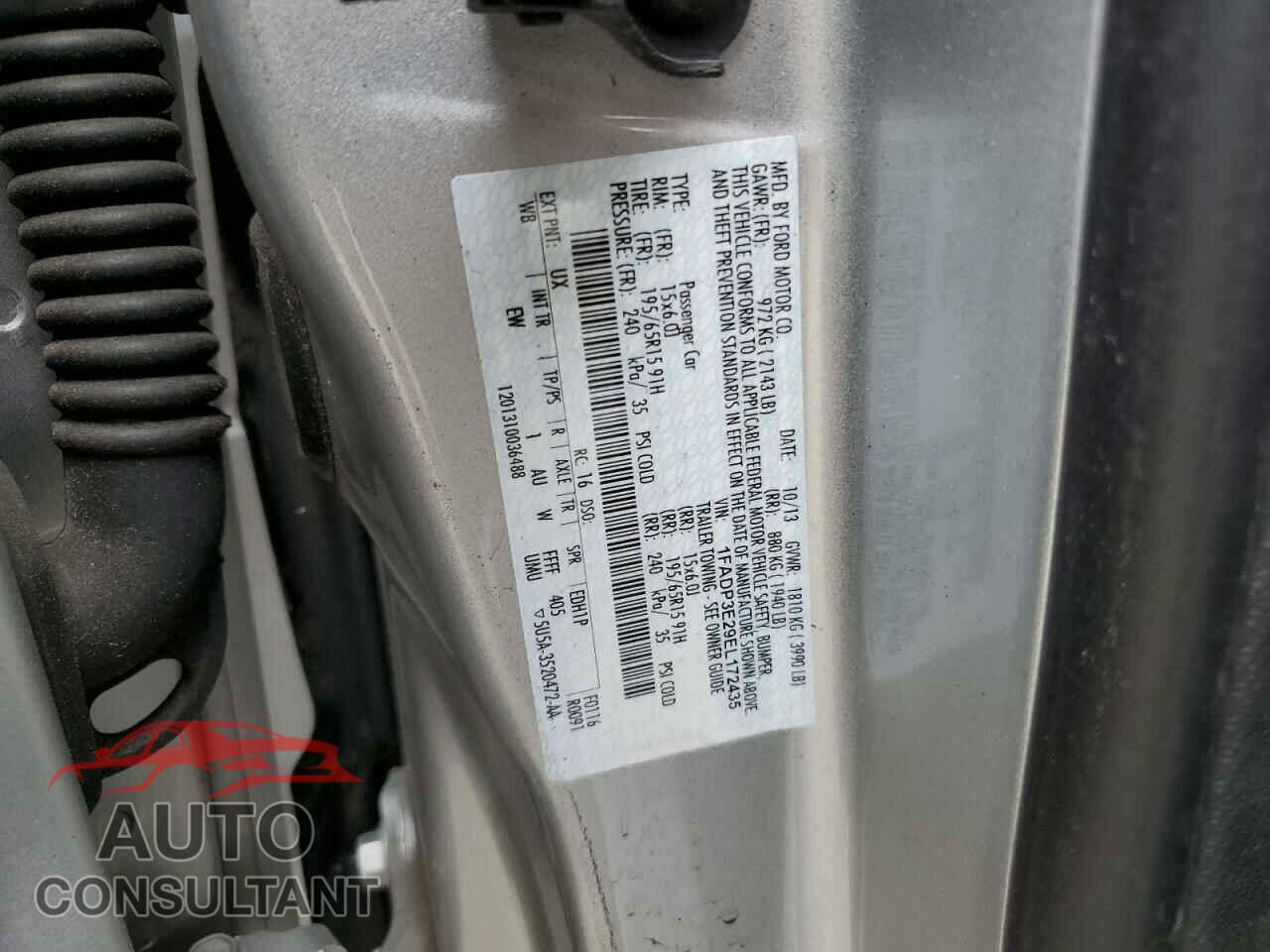 FORD FOCUS 2014 - 1FADP3E29EL172435