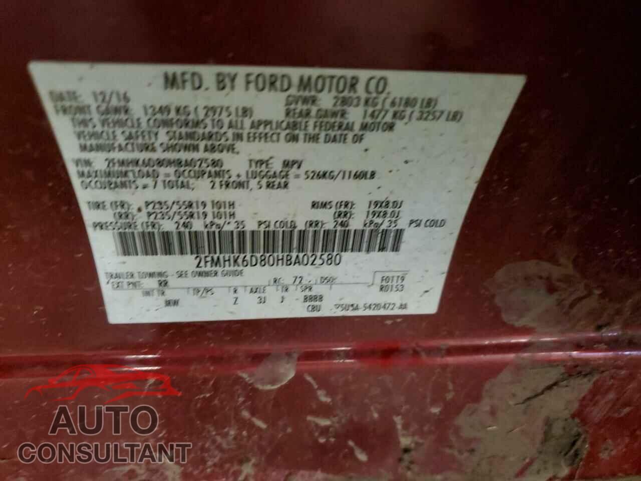 FORD FLEX 2017 - 2FMHK6D80HBA02580