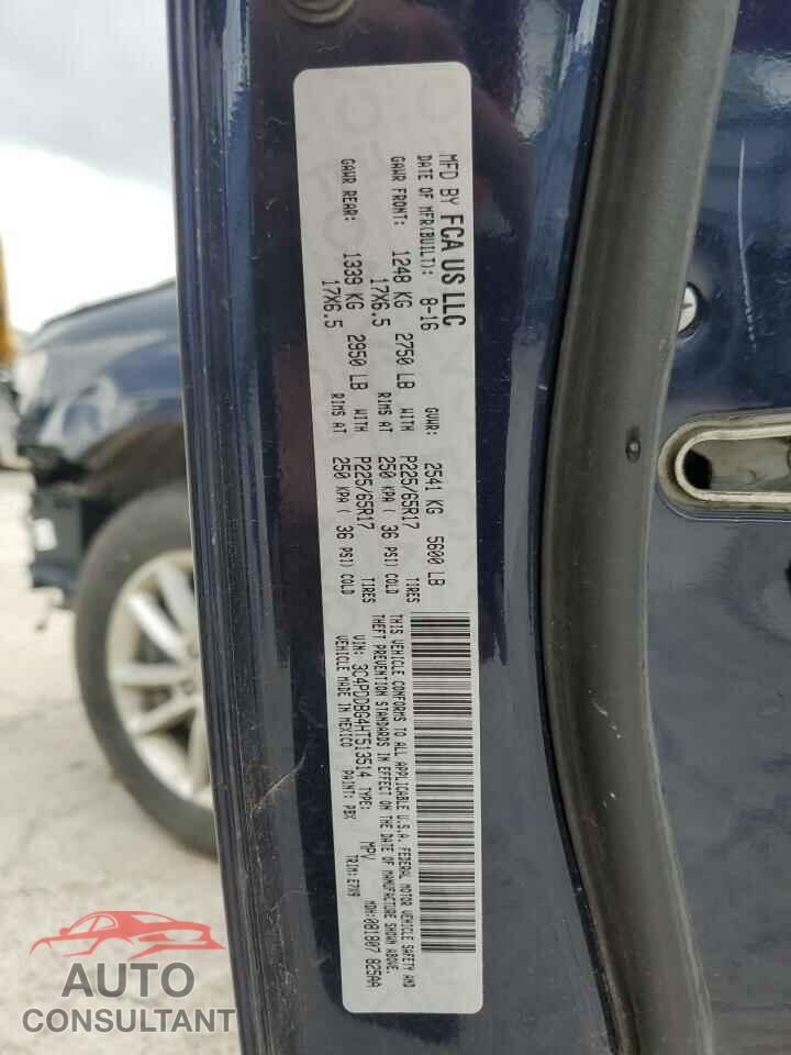 DODGE JOURNEY 2017 - 3C4PDDBG4HT513514