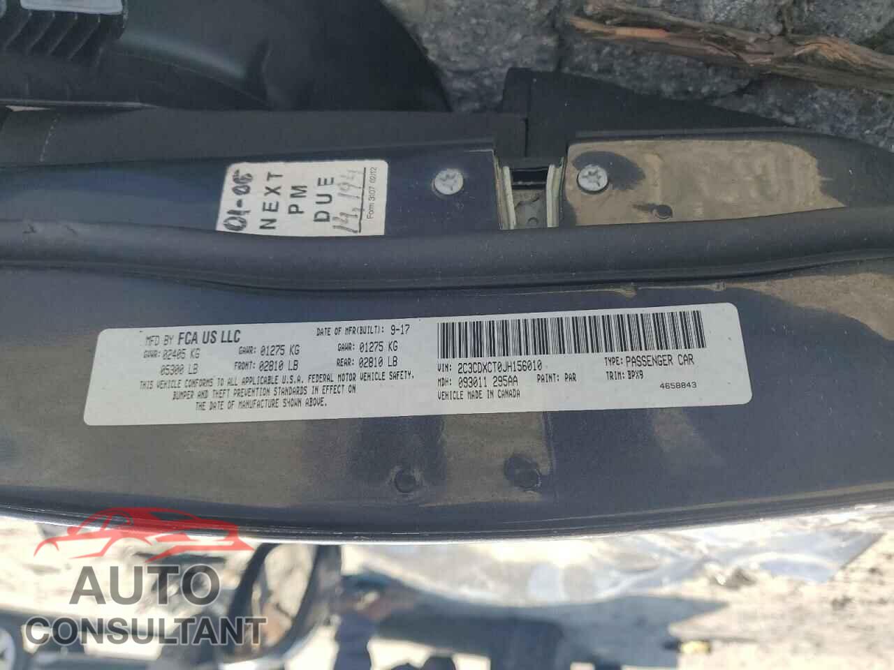 DODGE CHARGER 2018 - 2C3CDXCT0JH156010