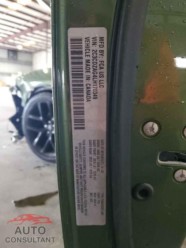 DODGE CHALLENGER 2020 - 2C3CDZAG4LH170349