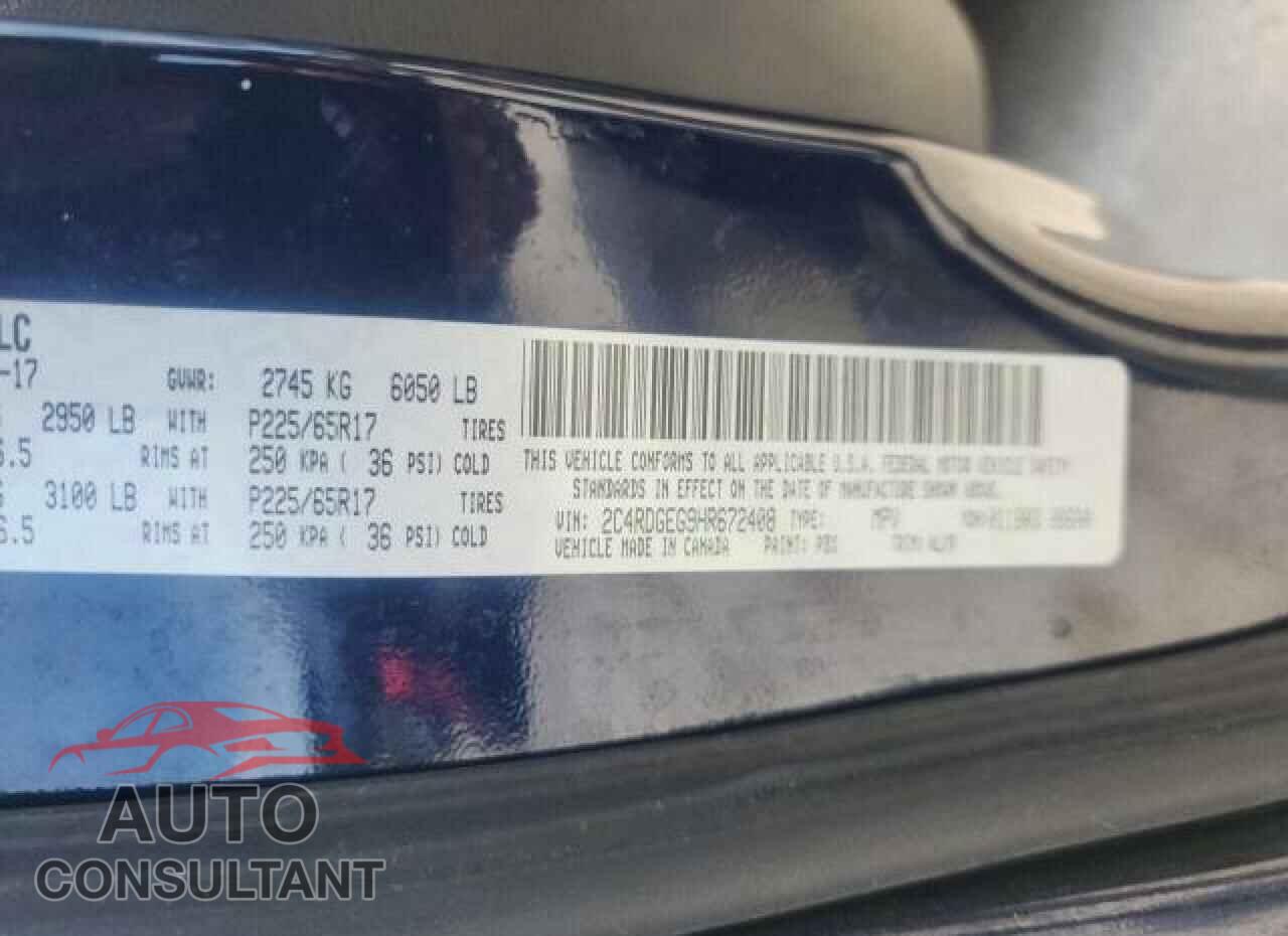 DODGE CARAVAN 2017 - 2C4RDGEG9HR672408