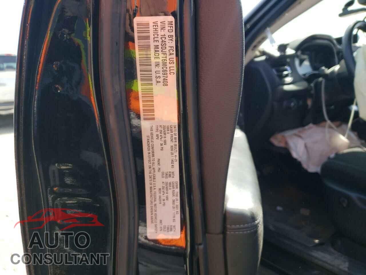 DODGE DURANGO 2021 - 1C4SDJFT6MC697408