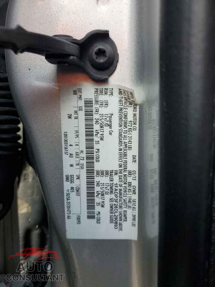 FORD FOCUS 2013 - 1FADP3F28DL290893