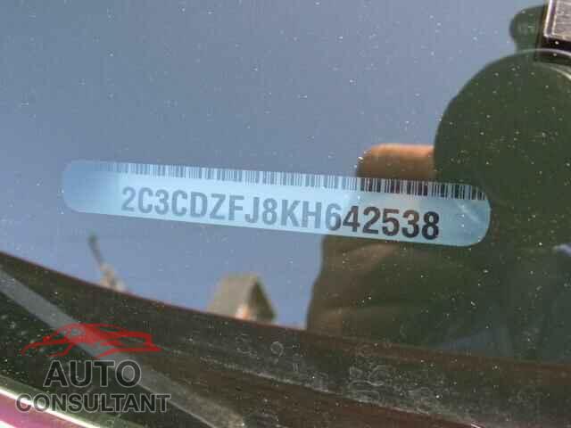 DODGE CHALLENGER 2019 - 2C3CDZFJ8KH642538