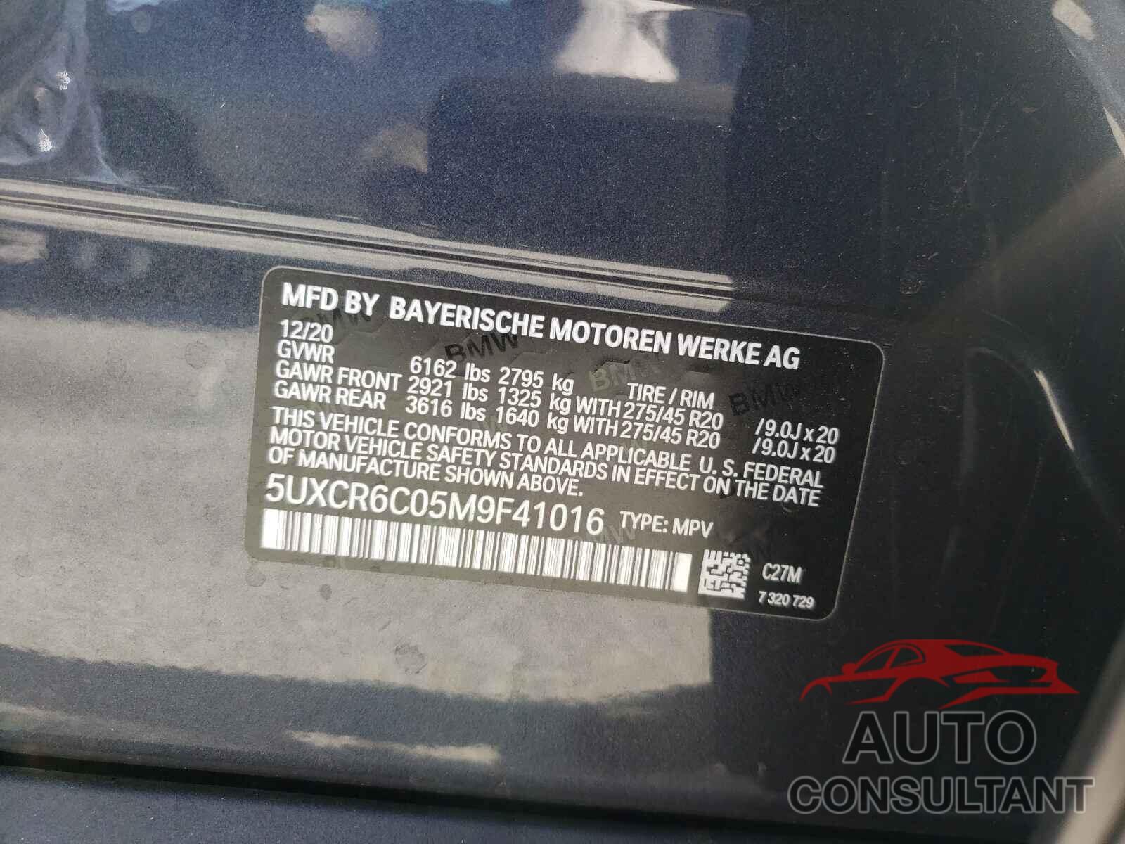 BMW X5 2021 - 5UXCR6C05M9F41016