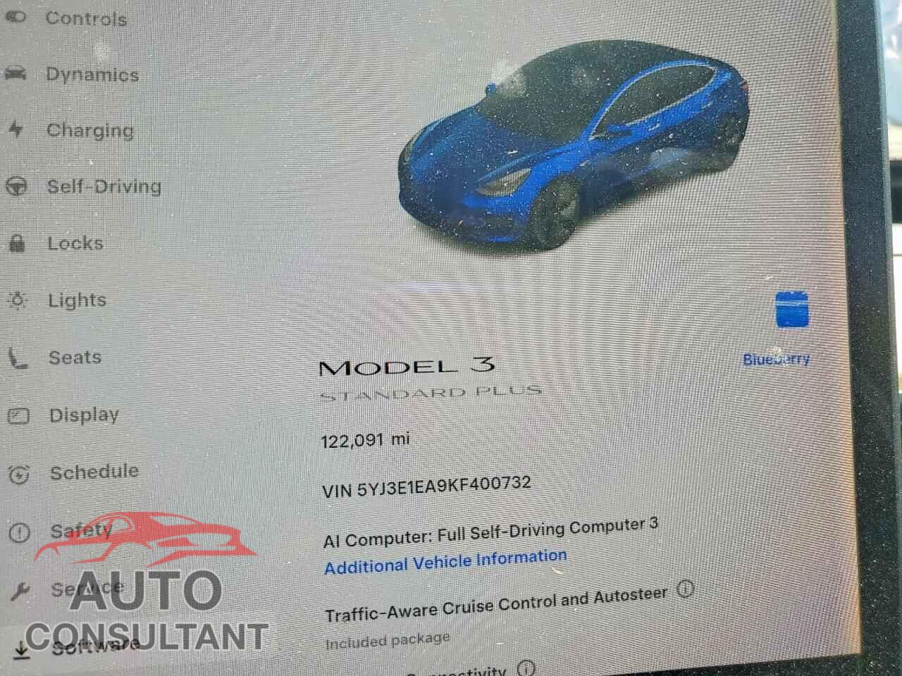 TESLA MODEL 3 2019 - 5YJ3E1EA9KF400732