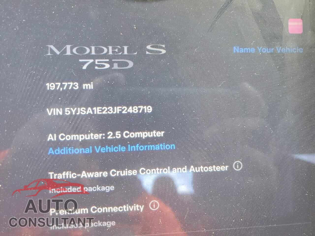 TESLA MODEL 3 2018 - 5YJSA1E23JF248719