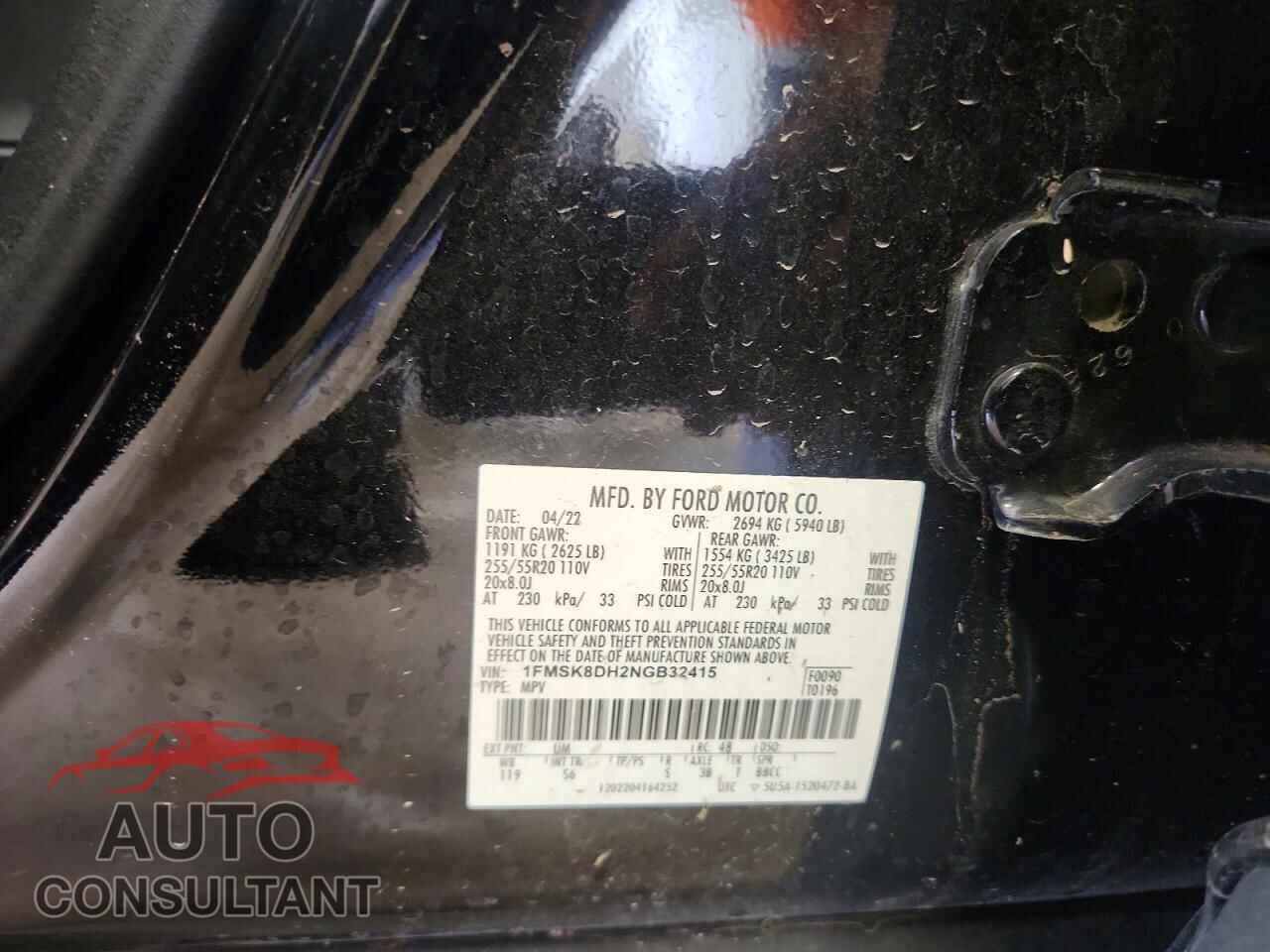 FORD EXPLORER 2022 - 1FMSK8DH2NGB32415